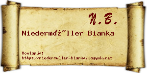Niedermüller Bianka névjegykártya