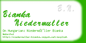 bianka niedermuller business card